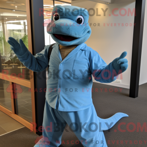 Himmelblå Komodo Dragon...