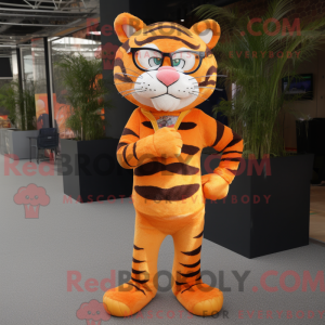 Orange Tiger mascot costume...