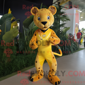 Yellow Jaguarundi mascot...