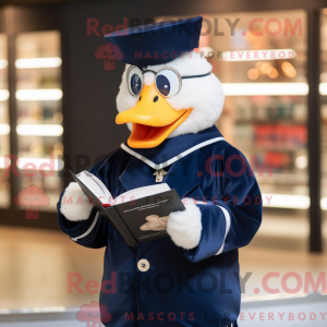 Navy Goose mascottekostuum...