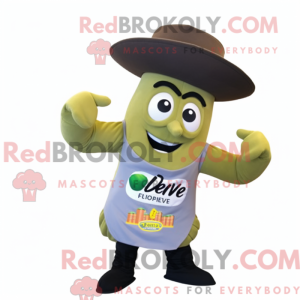 Olive Paella mascot costume...