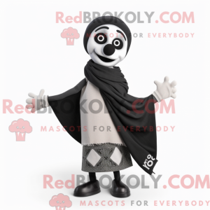 Black Mime mascot costume...