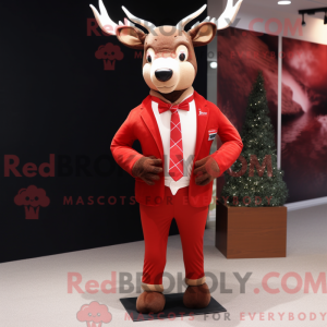 Red Deer mascot costume...