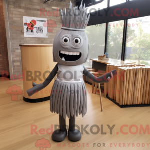 Gray Bbq Ribs mascot...