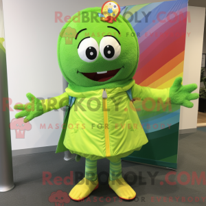 Lime Green Rainbow mascot...