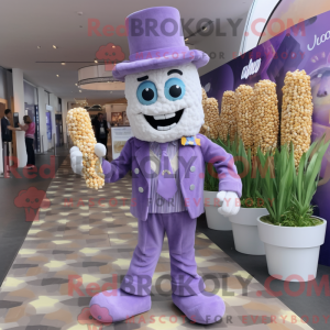 Lavender Pop Corn mascot...