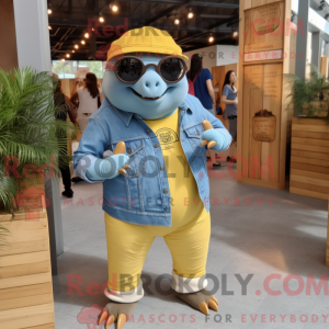 Yellow Glyptodon mascot...