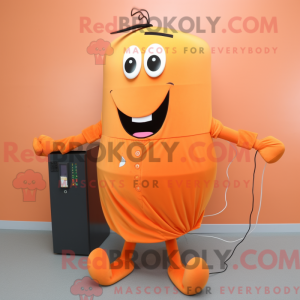 Orange Computer mascot...