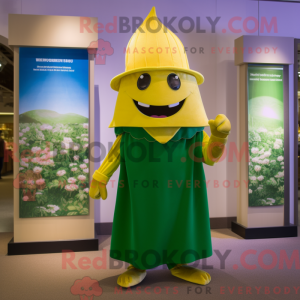 Gold Spinach mascot costume...