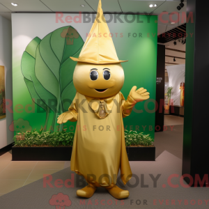 Gold Spinach mascot costume...