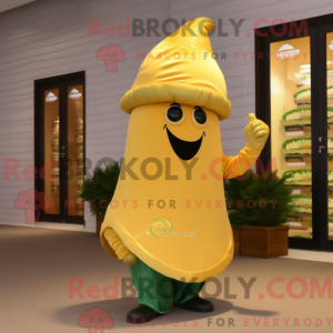 Gold Spinach mascot costume...