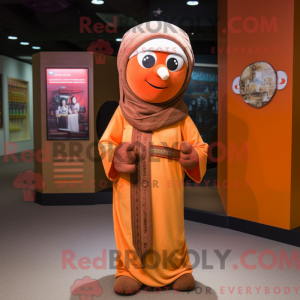 Brown Orange mascot costume...