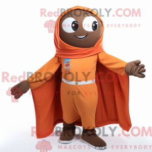 Brown Orange mascot costume...