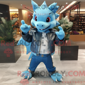 Sky Blue Dragon mascot...