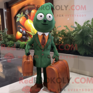 Rust Spinach mascot costume...