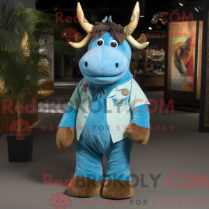 Sky Blue Moose mascot...