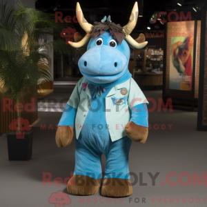 Sky Blue Moose maskot...