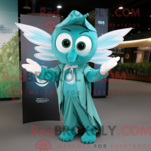 Teal Zahnfee Maskottchen...