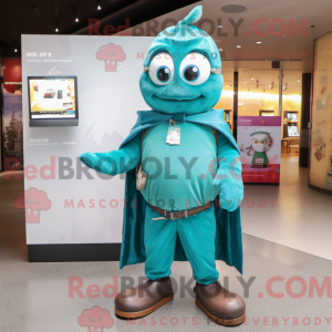 Teal Zahnfee Maskottchen...
