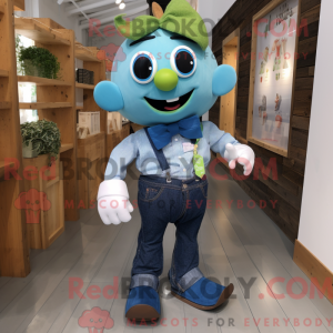 Turkis æble maskot kostume...