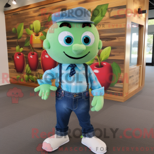 Turkis æble maskot kostume...