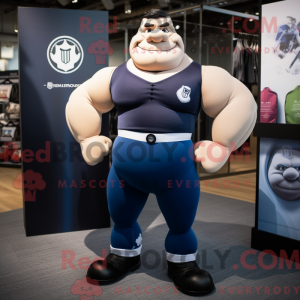 Navy Strongman mascot...