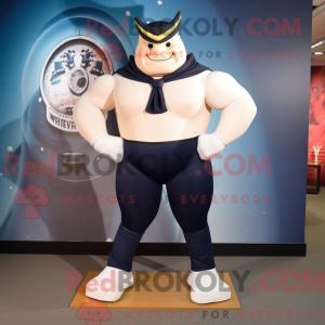 Navy Strongman mascot...