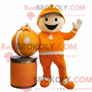 Oransje sjonglere maskot...