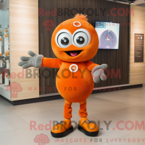 Oransje sjonglere maskot...