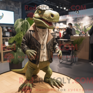Olive Tyrannosaurus mascot...