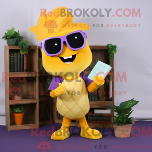 Gold Grape mascot costume...