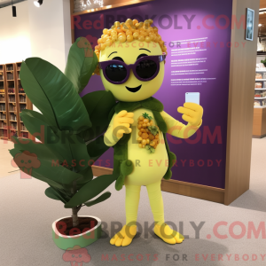 Gold Grape mascot costume...