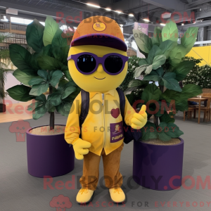 Gold Grape maskotdraktfigur...