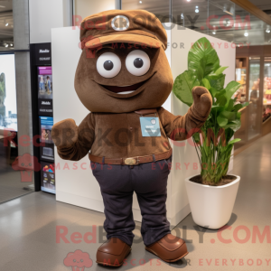Brown Plum mascot costume...