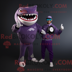 Personaggio mascotte viola...