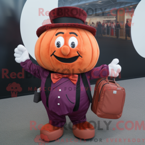 Maroon Pumpkin mascot...