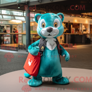 Postava maskota Teal Weasel...