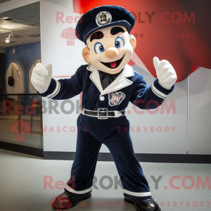 Navy Mime mascot costume...