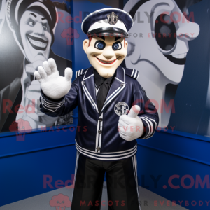 Navy Mime mascot costume...