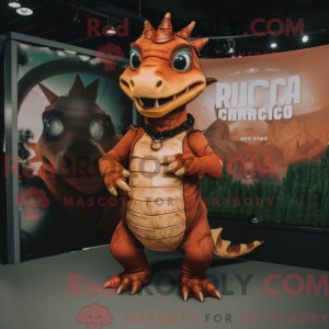 Rust Dragon maskot kostume...