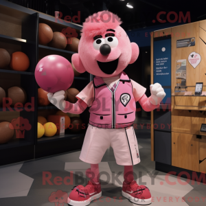 Roze Juggle-mascottekostuum...