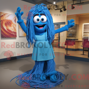 Blue Spaghetti mascot...