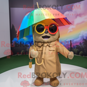 Tan Rainbow-mascottekostuum...