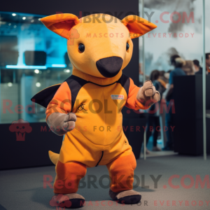 Orange Tapir mascot costume...