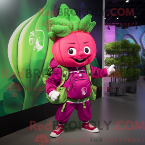 Magenta Spinat Maskottchen...