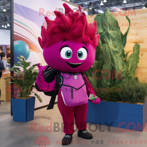 Magenta Spinat Maskottchen...