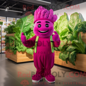 Magenta Spinach mascot...