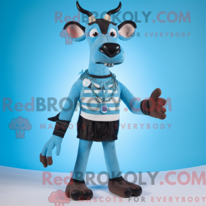 Sky Blue Okapi mascot...
