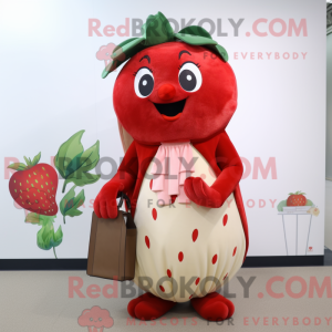 Tan Strawberry mascot...