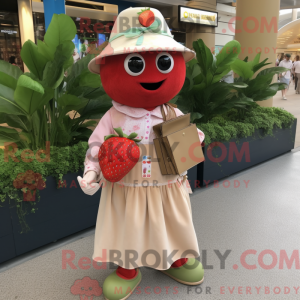 Tan Strawberry maskot...